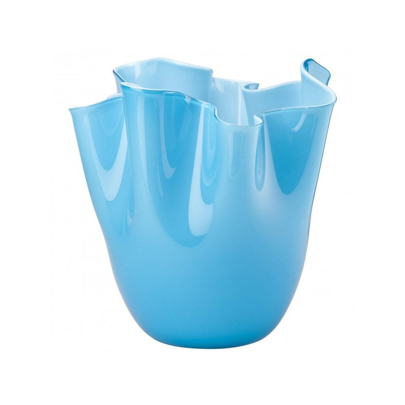 VENINI Fazzoletto Piccolo Azzurro Acquamare in vetro Soffiato di Murano 700.04