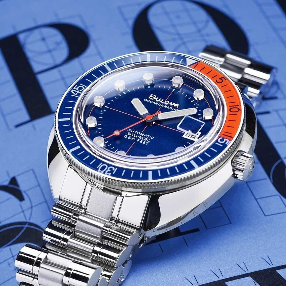 Orologio Bulova Oceanographer Automatico Blu 96B321 โ ALFYO