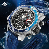 orologio citizen promaster aqualand cronografo, quadrante nero ghiera blu e cinturino in silicone blu BJ2169-08E Variante5
