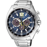 CITIZEN Orologio al Quarzo Uomo con Cassa Rotonda Quadrante Blu e Cinturino in Acciaio CA4198-87L