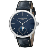 FREDERIQUE CONSTANT Orologio Automatico Uomo con Cassa Rotonda Quadrante Blu e cinturino in PelleFC-705N4S6