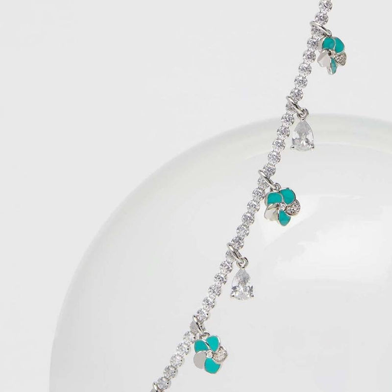 Collana Tuscany Silver Con Pendente Ovale In Turchese E Catena In Argento 925 – Donna, Lunghezza 46 Cm (18'')
