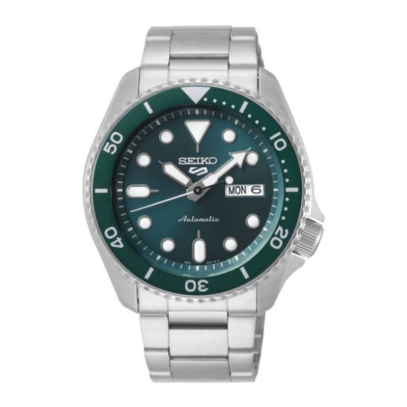 SEIKO 5 Sports Cinturino Acciaio Verde SRPD61K1 dettaglio