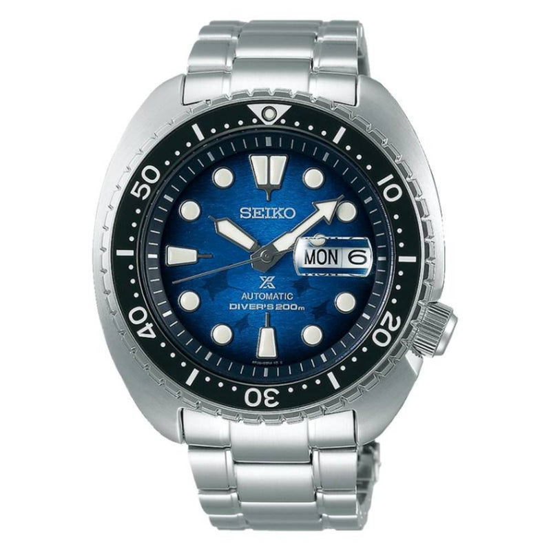 SEIKO Prospex Save The Ocean Diver Blu SRPE39K1 dettaglio