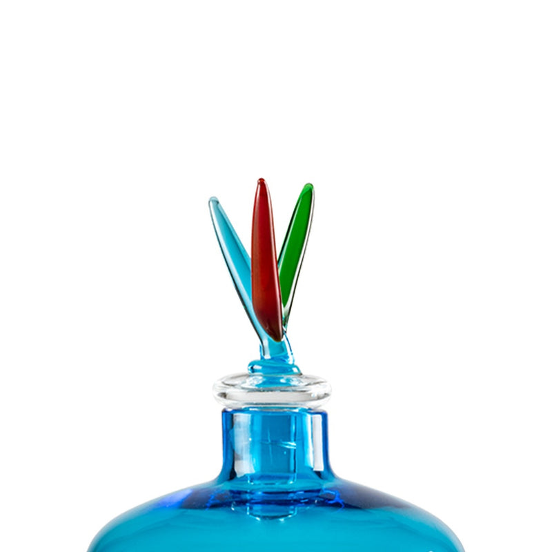 VENINI Tappo di ricambio in vetro soffiato di Murano per vaso monofiore color acquamare 100.40 AQ