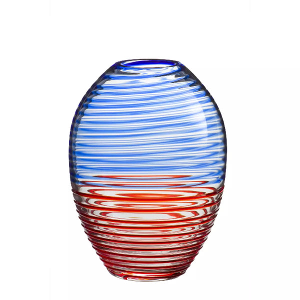 Vaso Carlo Moretti I Piccoli Blu e Rosso Ed. Limitata 21x14cm