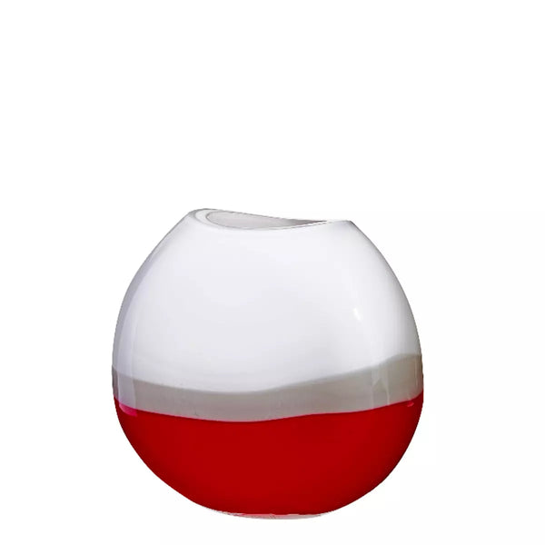 Vaso Carlo Moretti I Piccoli Rosso e Bianco Ed. Limitata 21x14cm