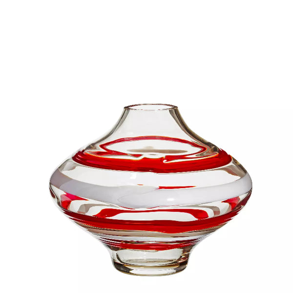 Vaso Carlo Moretti I Piccoli Rosso e Bianco Ed. Limitata 21x14cm