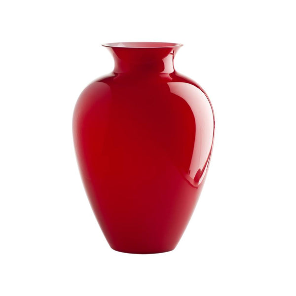 venini vaso labuan grande rosso interno bianco in vetro soffiato di Murano 706.62