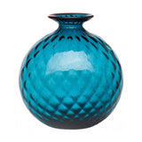 VENINI Vaso monofiore Balloton grande blu in vetro soffiato di Murano 100.18