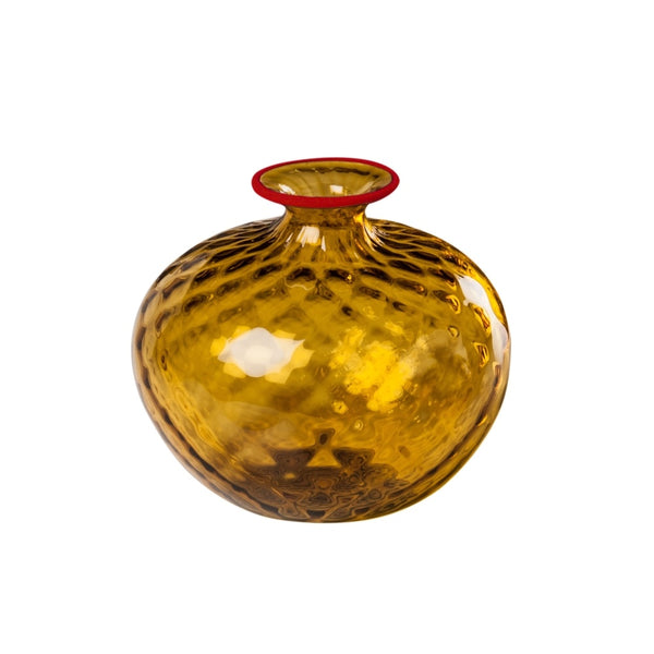 VENINI Vaso monofiore Balloton giallo tè in vetro soffiato di Murano 100.36