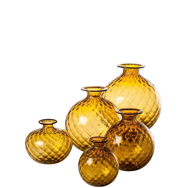VENINI Vaso monofiore Balloton giallo tè in vetro soffiato di Murano 100.36 Variante1
