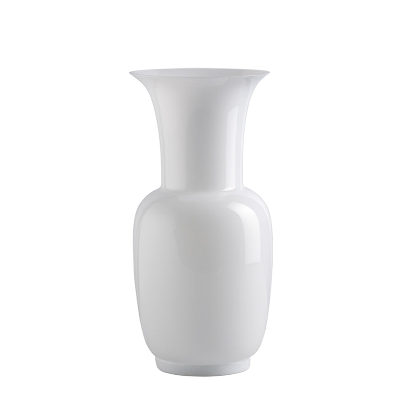 VENINI Vaso Opalino Medio Bianco in Vetro Soffiato di Murano 706.22