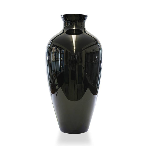 VENINI Vaso Labuan Grande Nero in Vetro Soffiato di Murano 706.01