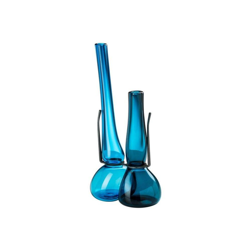 VENINI Vaso Where are my glasses Double lens azzurro e blu in vetro soffiato di Murano 777.52 Variante1