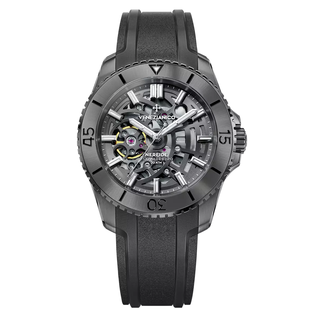 Orologio da Uomo 43 mm Acciaio 10ATM Quadrante Nero - 26122AA Lorenz