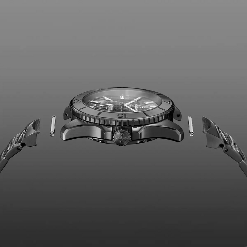 Orologio Venezianico Nereide Ultraleggero 42 mm 3921509C cinturino in acciaio lucido e satinato dettaglio 4