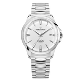 Orologio Venezianico Redentore 40 mm Bianco 1221505C cinturino in acciaio lucido e satinato