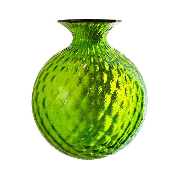 VENINI Vaso Balloton Grande Color Verde Erba in Vetro Soffiato di Murano 100.18