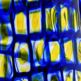 VENINI Vaso Murrine Romane Zaffiro e Giallo in Vetro Soffiato di Murano Edizione Numerata 520.22 Dettaglio
