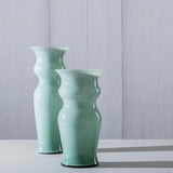 vaso venini odalische grande color verde rio in vetro soffiato di Murano 706.81 ambientato