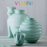 vaso venini opalino grande color verde rio in vetro soffiato di Murano 706.24 Variante1